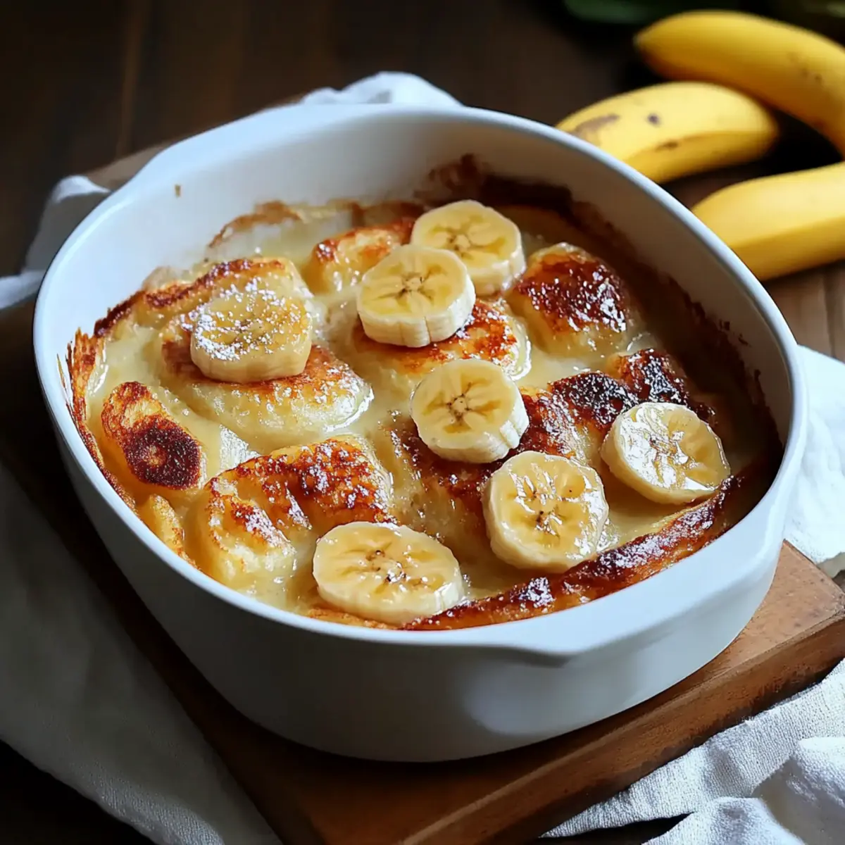 Banana Croissant French Toast Casserole