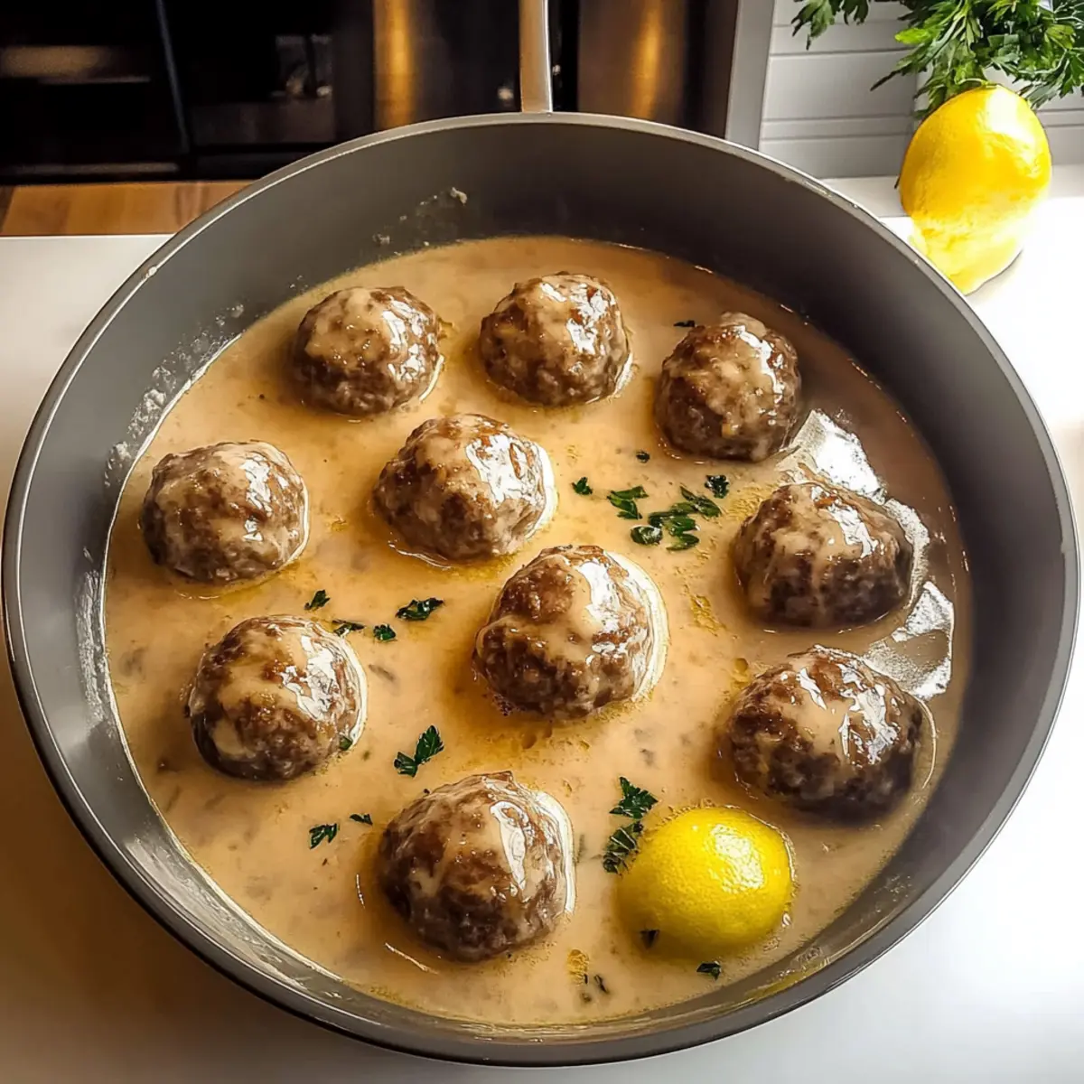 Savory Meatballs In Lemon Sauce