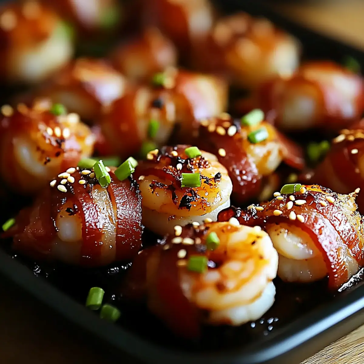 Sweet and Spicy Bacon-Wrapped Shrimp
