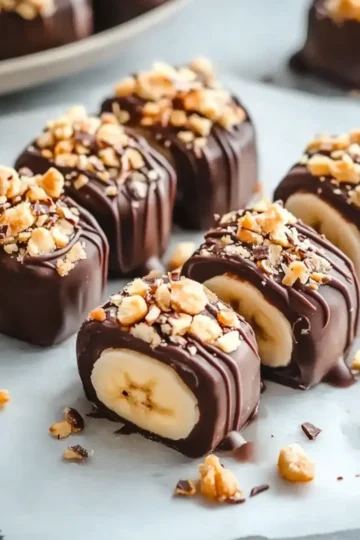 Frozen Banana Snickers Bites