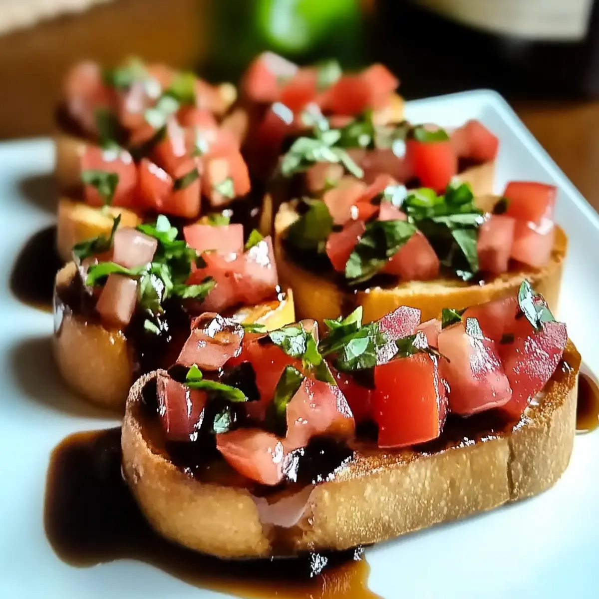 Bruschetta with Balsamic Glaze