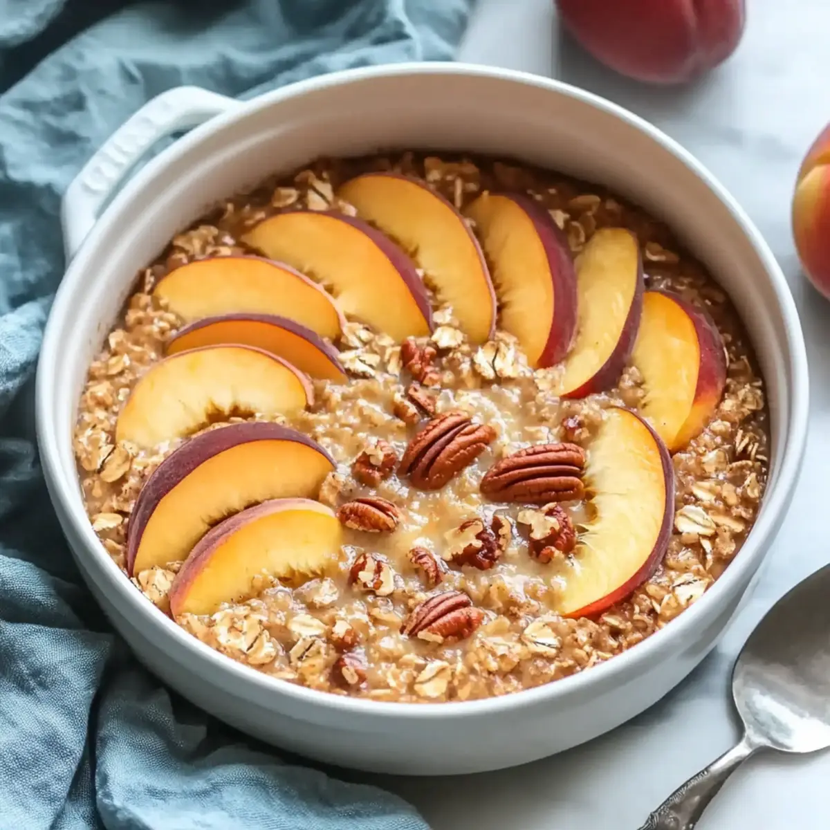 Peach Pecan Baked Oatmeal