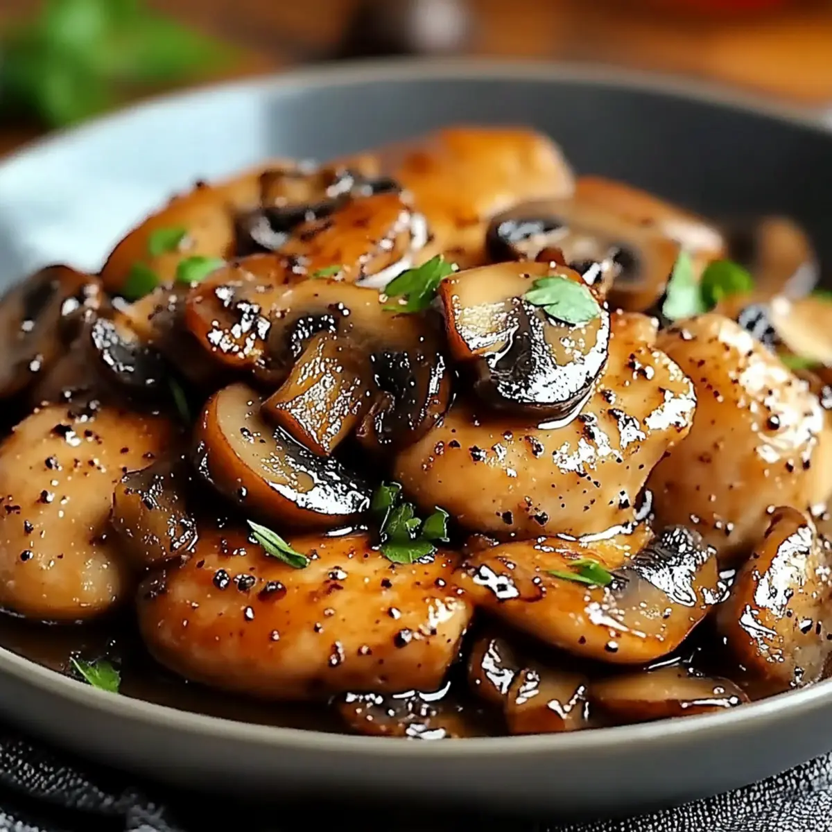 Black Pepper Chicken with Mushrooms