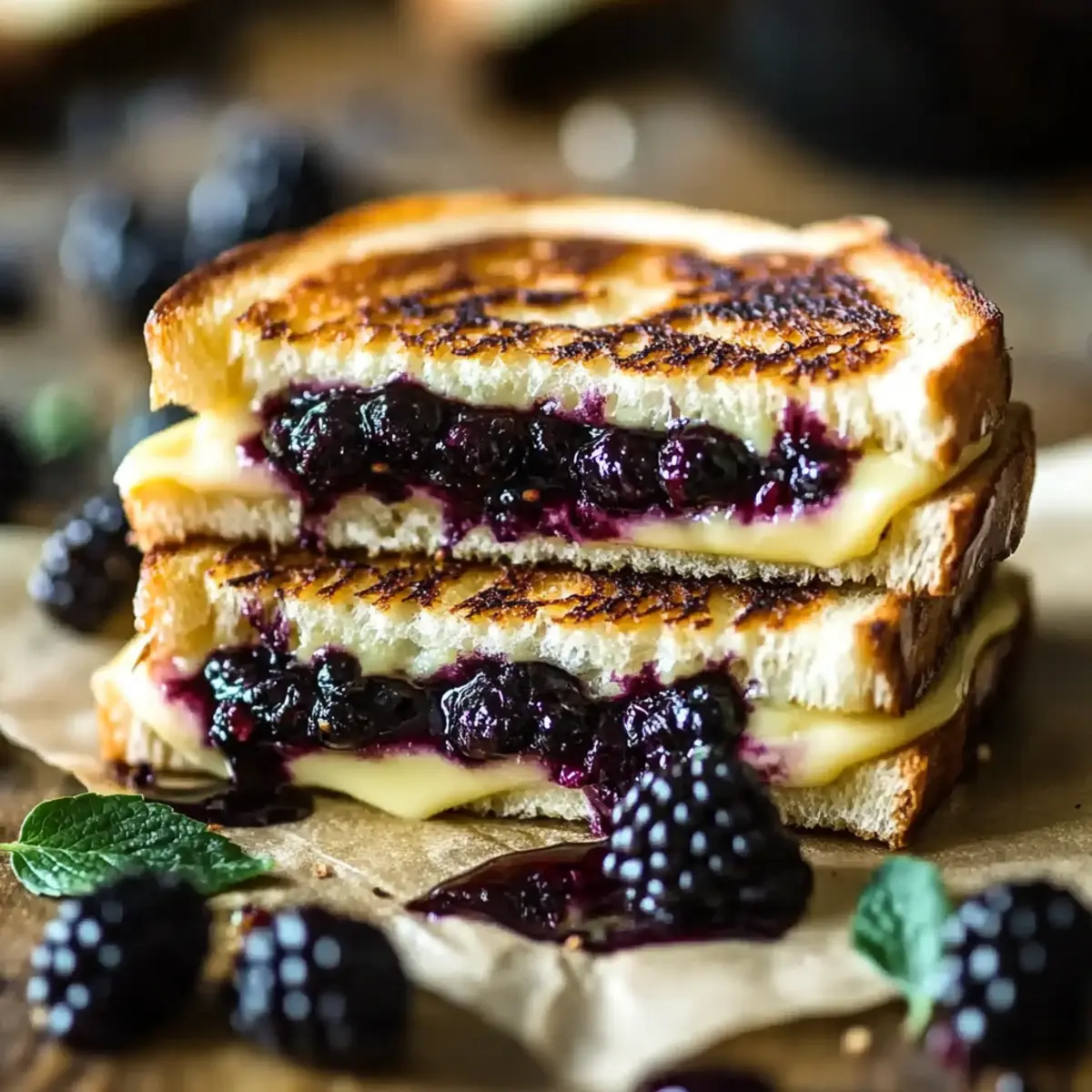 Balsamic Blackberry Grilled Cheese