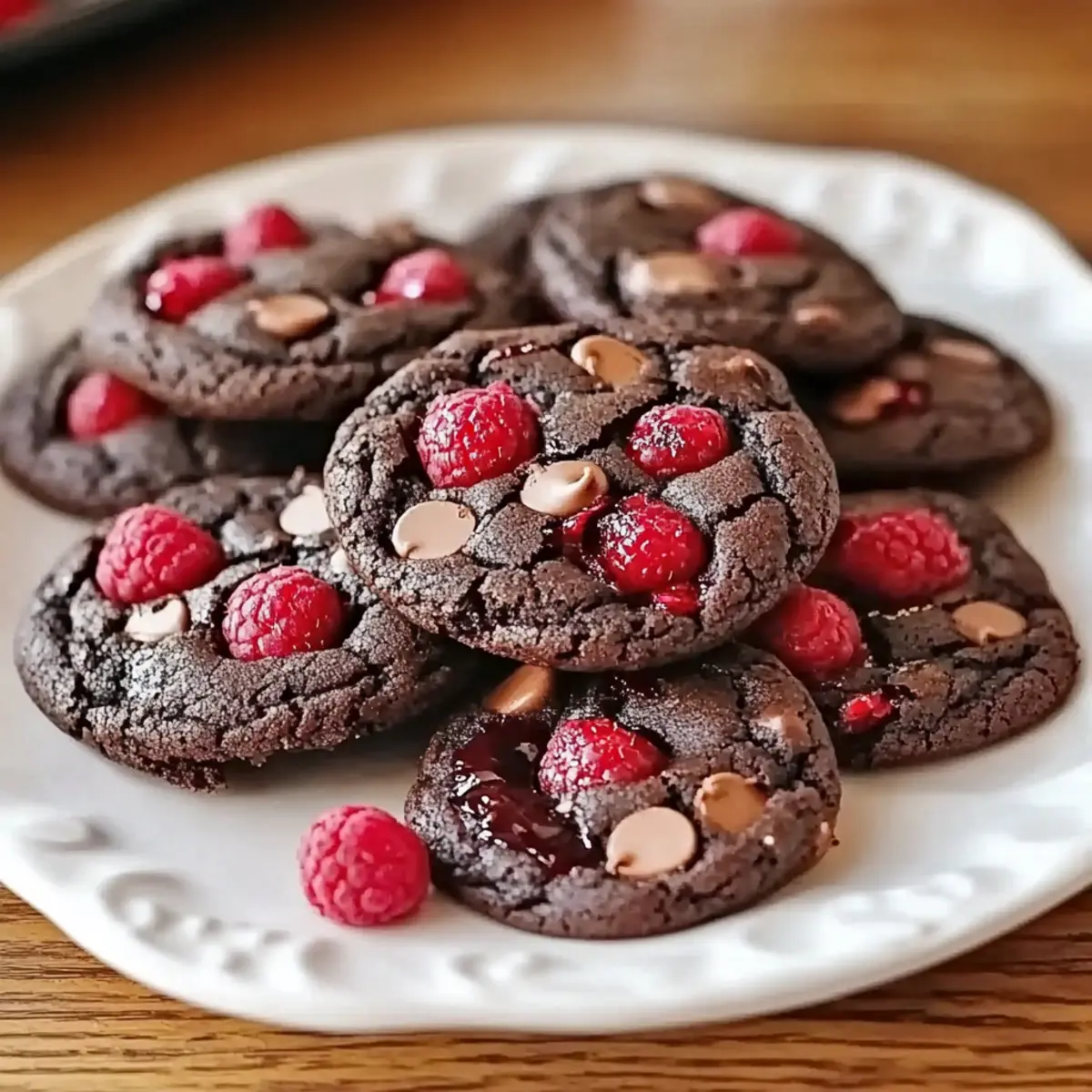 Chocolate Raspberry Delight Cookies