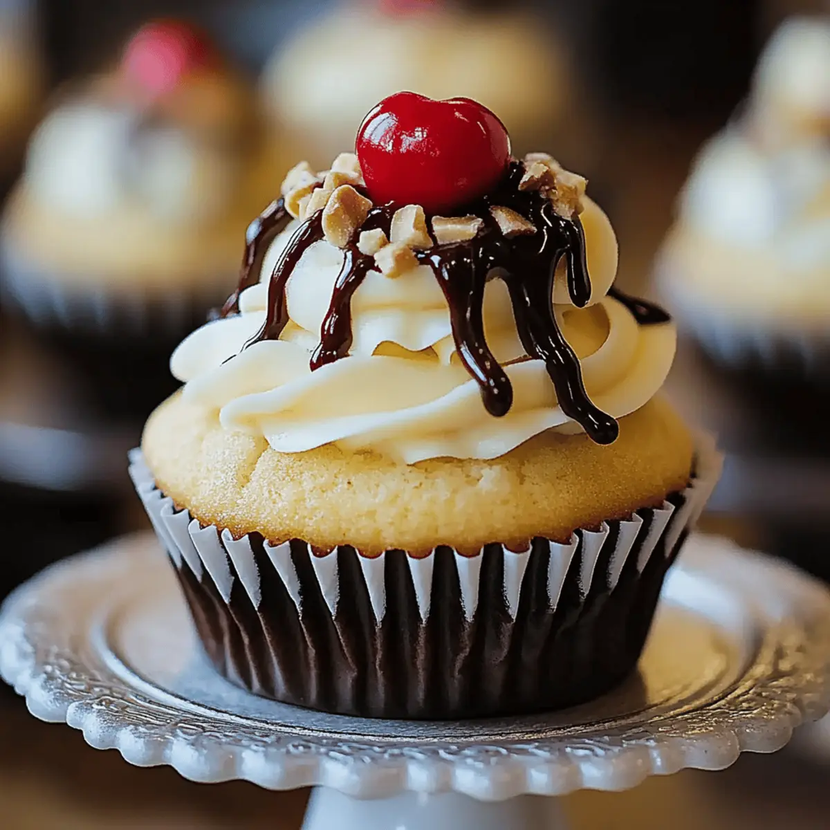 Banana Split Cupcakes