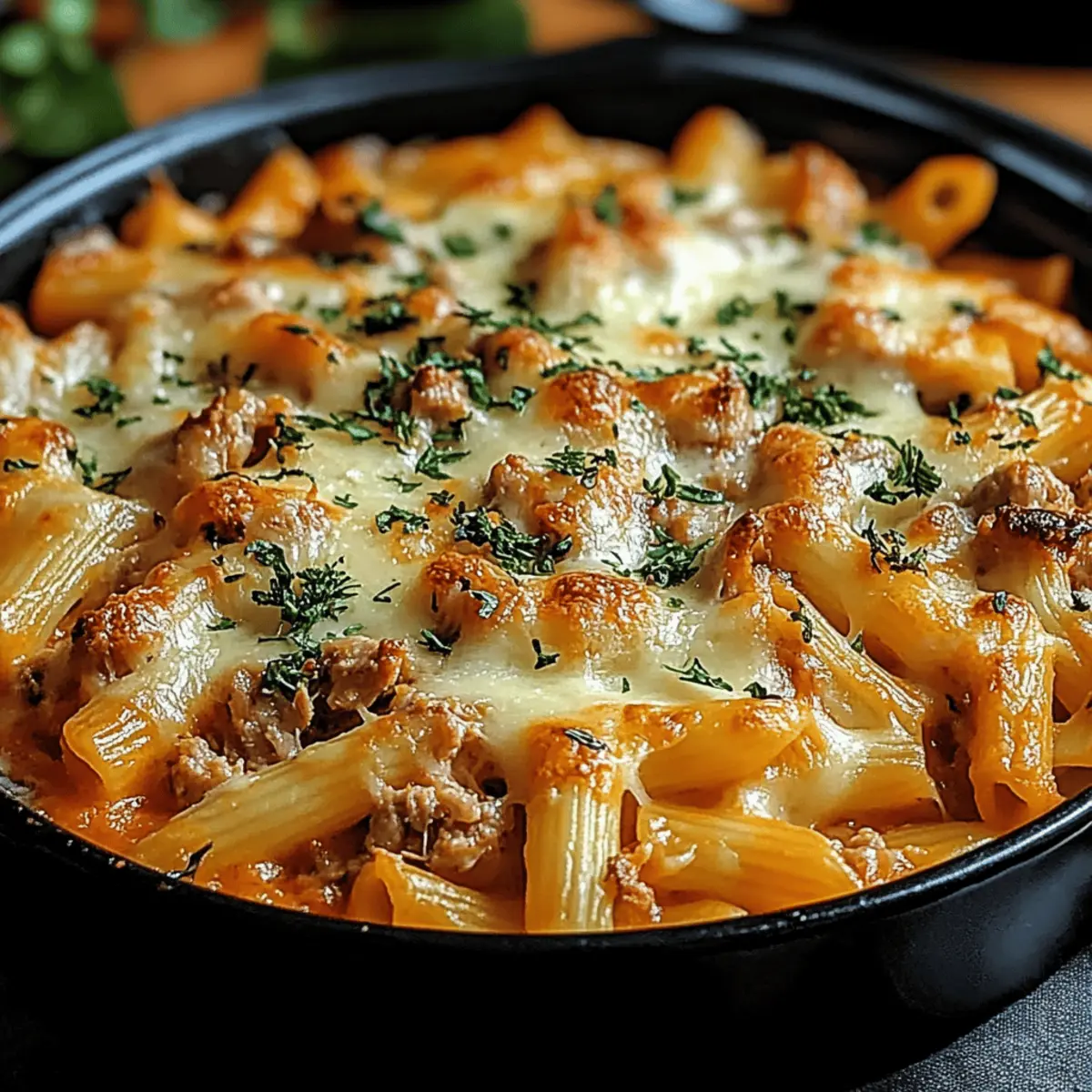 Hearty Tomato Tuna Pasta Bake