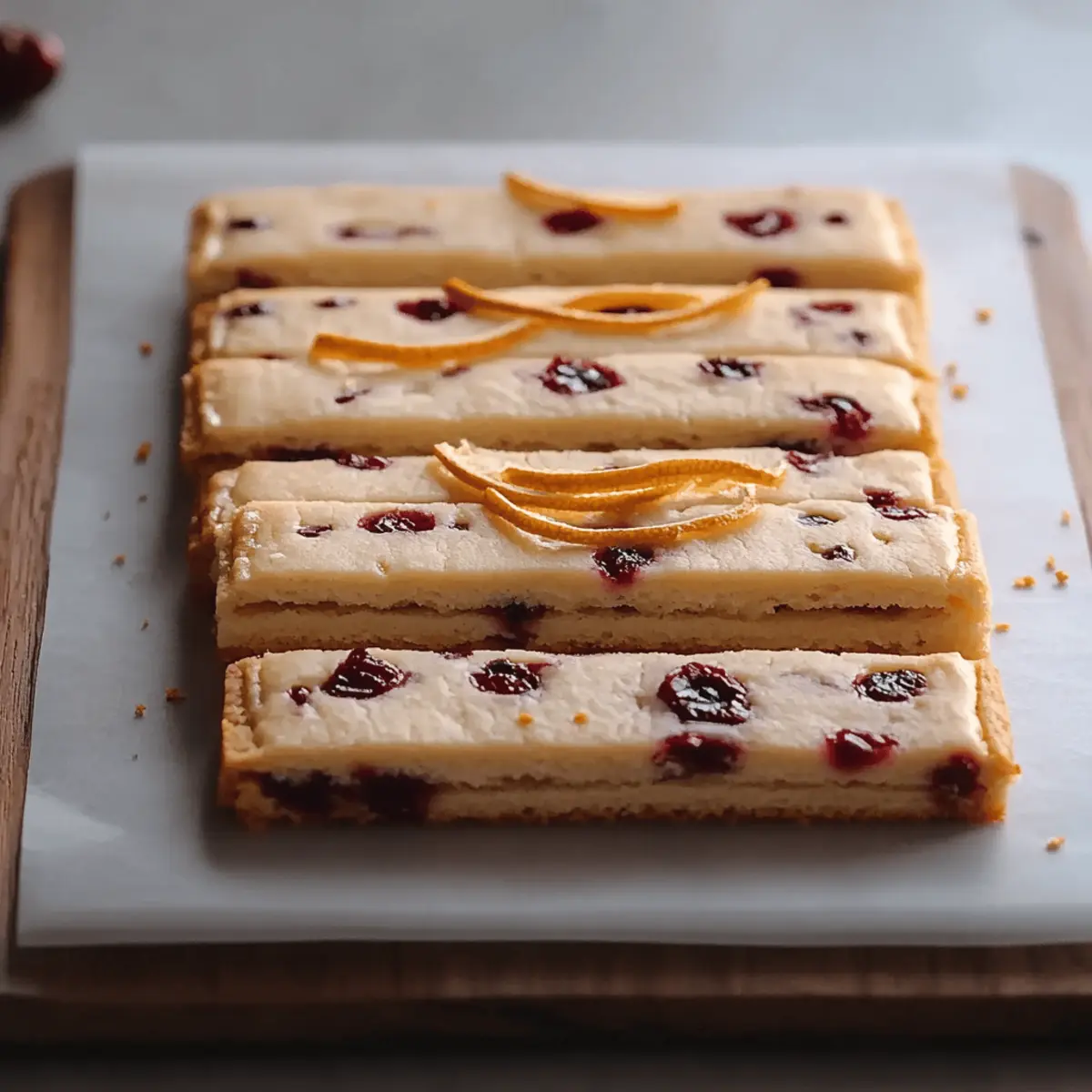 Orange Cranberry Shortbread Cookies