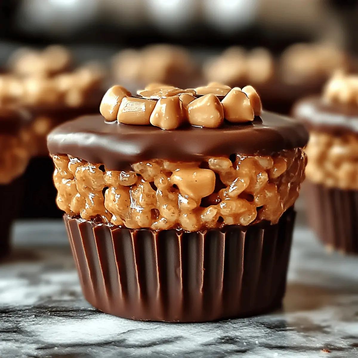 Chocolate Peanut Butter Rice Krispie Cups