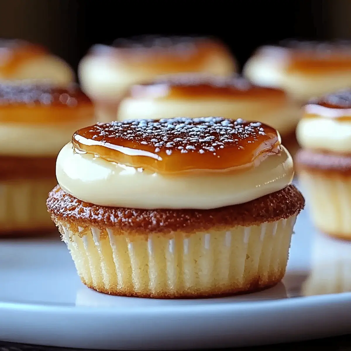 Vanilla Bean Crème Brûlée Cheesecake Cupcakes