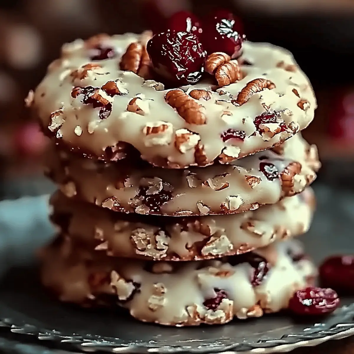 Cranberry Pecan Praline Cookies