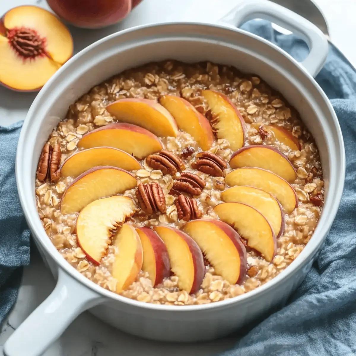 Peach Pecan Baked Oatmeal