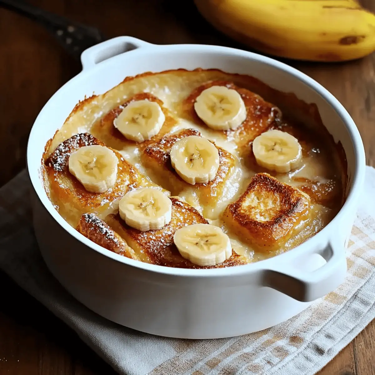 Banana Croissant French Toast Casserole