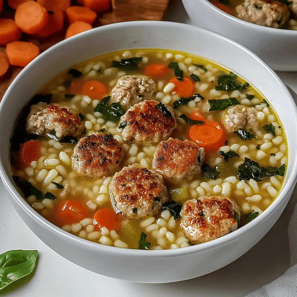Chicken Meatball Soup Packed with Flavorful Veggies