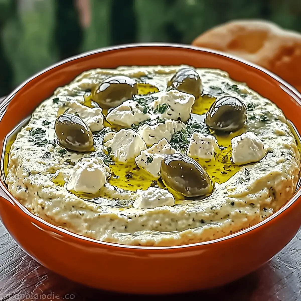 Zesty Green Olive and Feta Cheese Dip