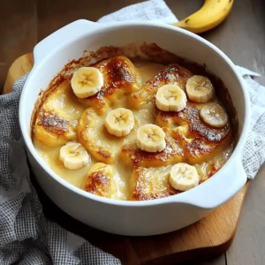 Banana Croissant French Toast Casserole
