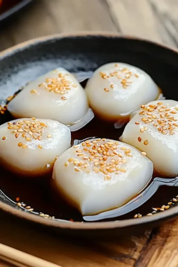 Sweet Rice Dumplings with Sweet Soy Sauce