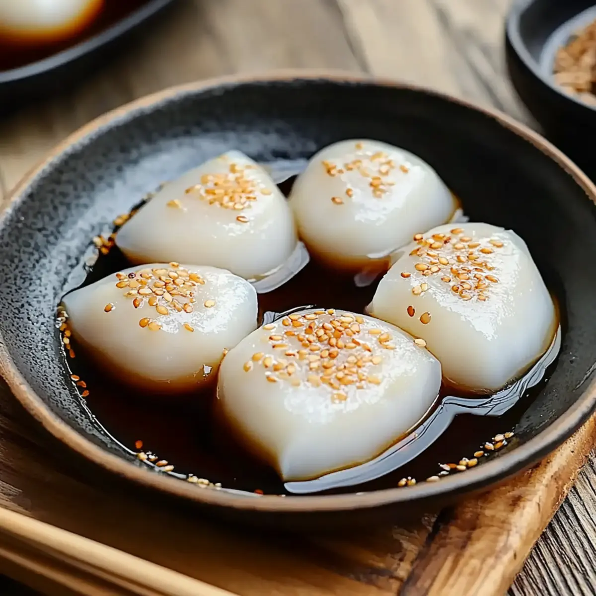 Sweet Rice Dumplings with Sweet Soy Sauce