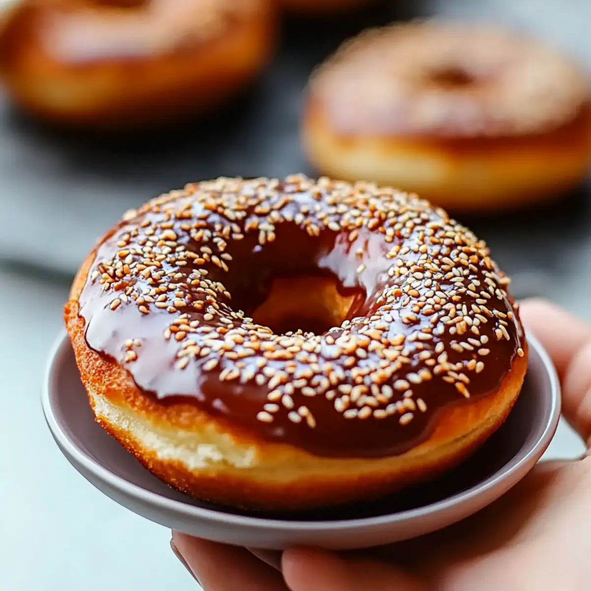 Sesame Glazed Donuts