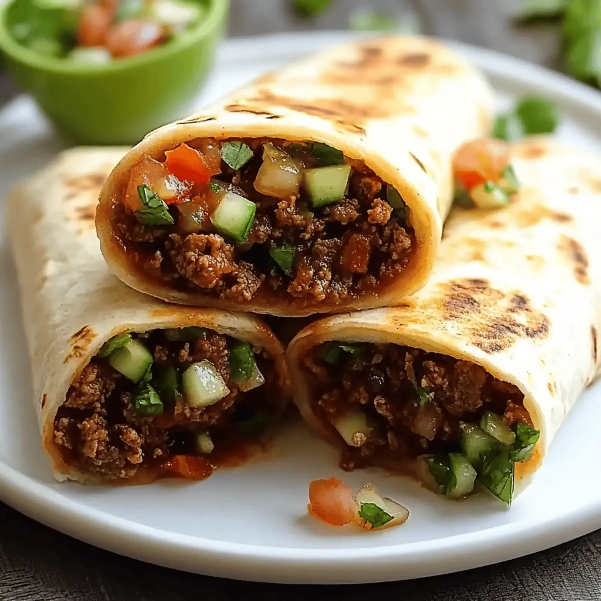 Beefy Burritos with Salsa