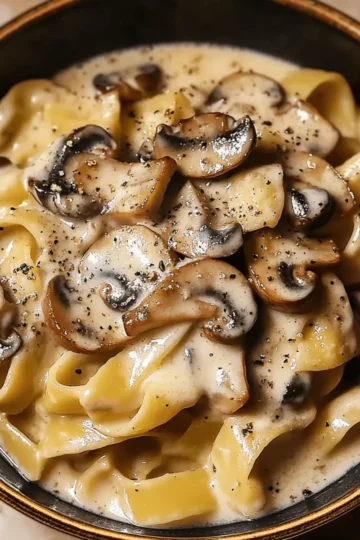 Gorgonzola Truffle Cream Sauce with Mushrooms