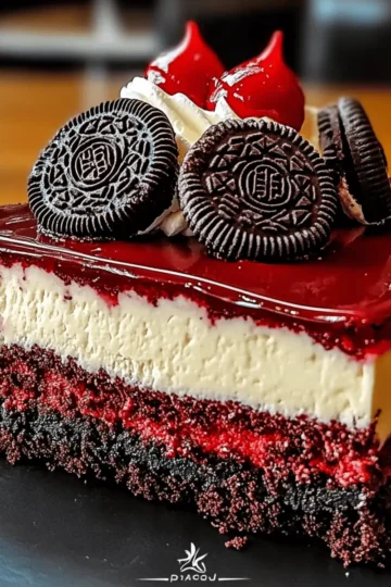 Red Velvet Oreo Cheesecake