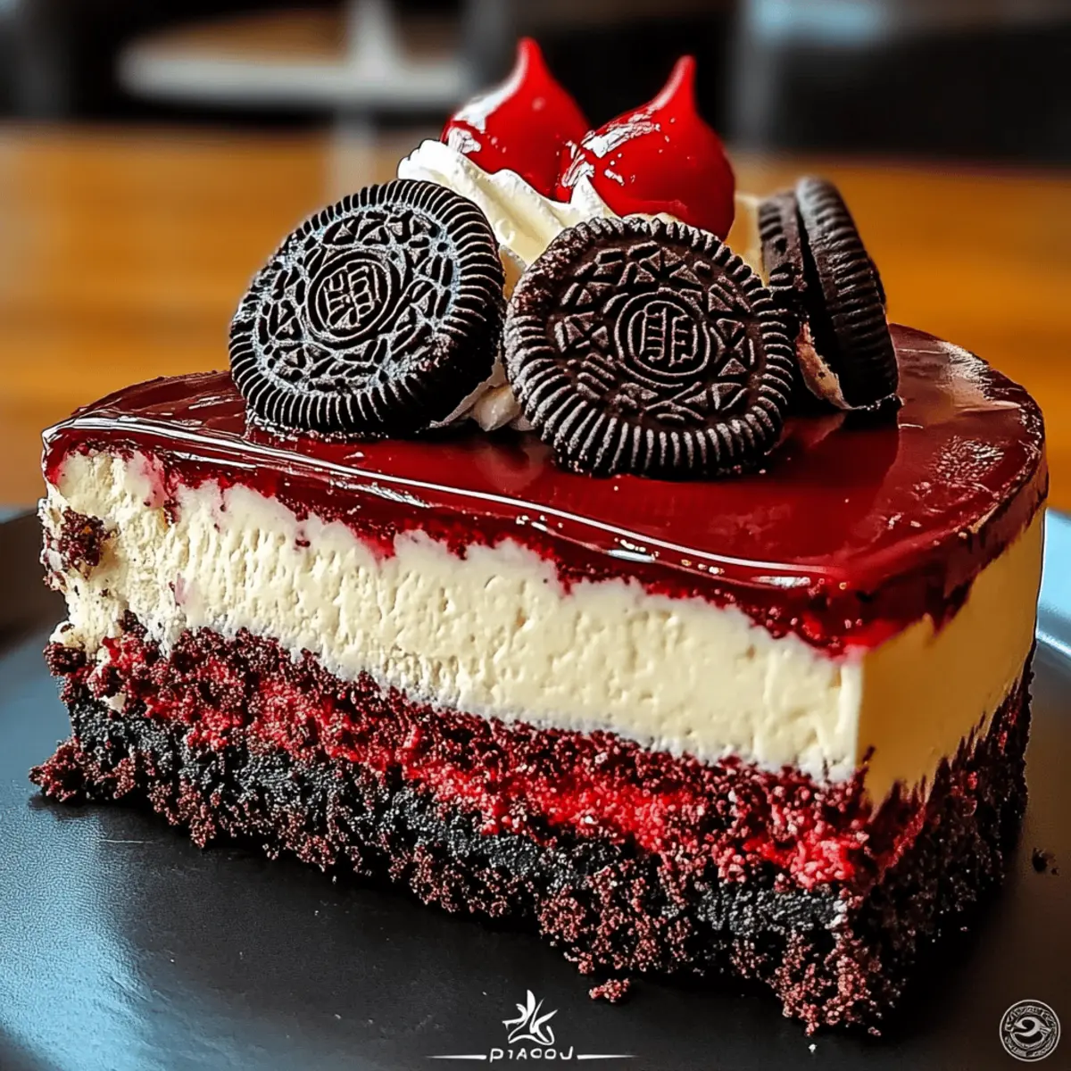 Red Velvet Oreo Cheesecake