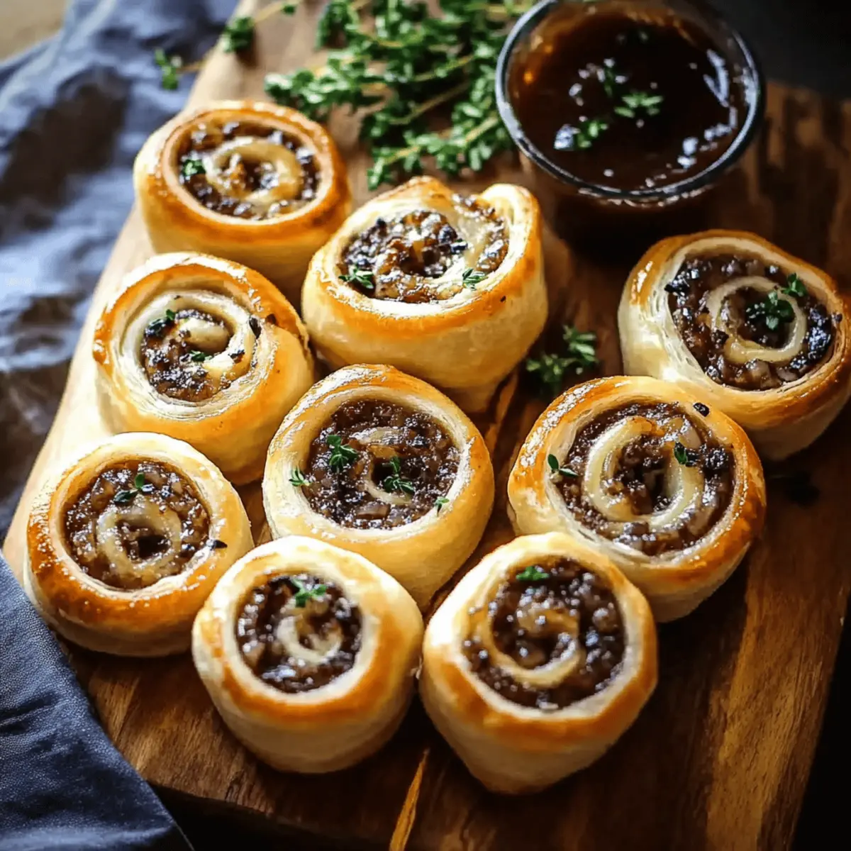 French Dip Pinwheels