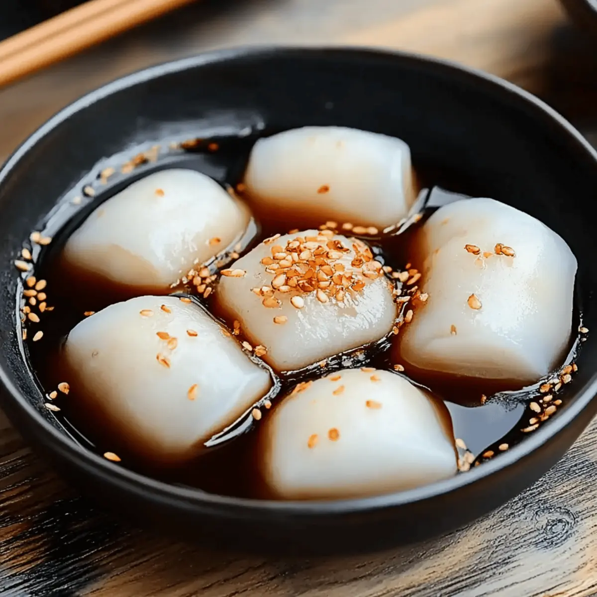 Sweet Rice Dumplings with Sweet Soy Sauce