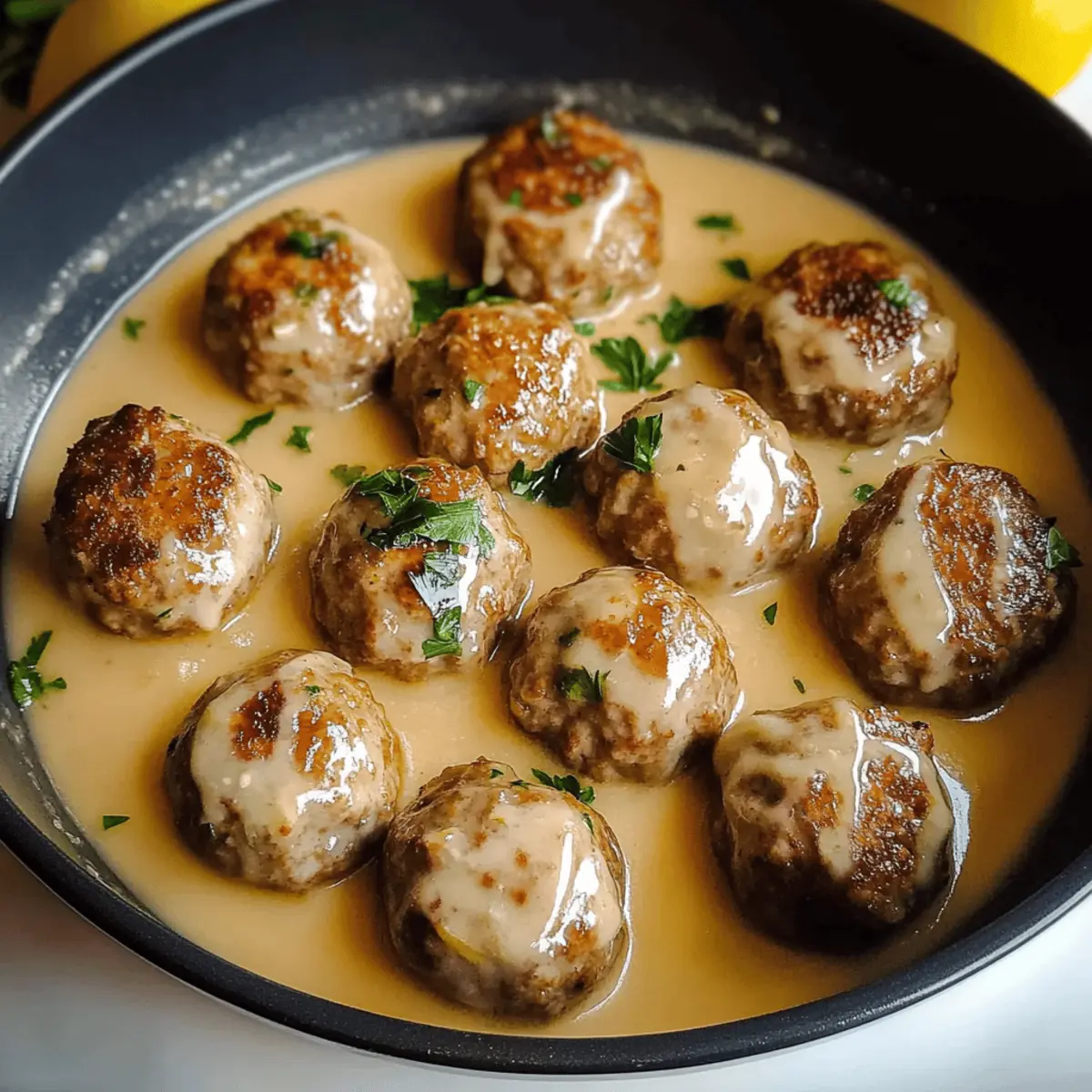 Savory Meatballs In Lemon Sauce