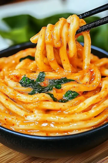 Creamy Gochujang Udon Noodles