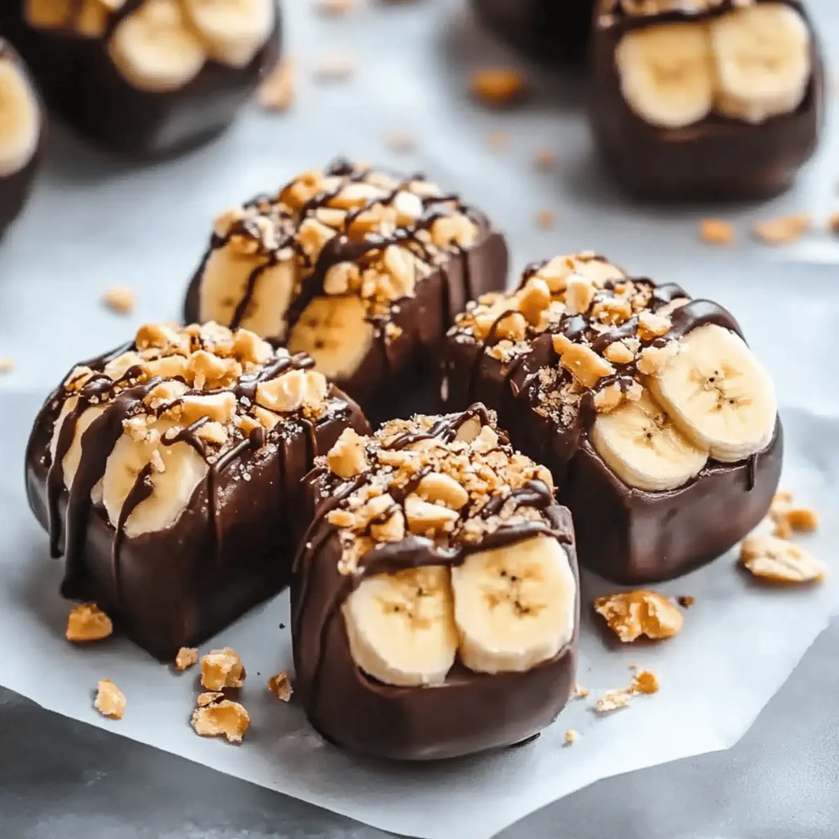 Frozen Banana Snickers Bites