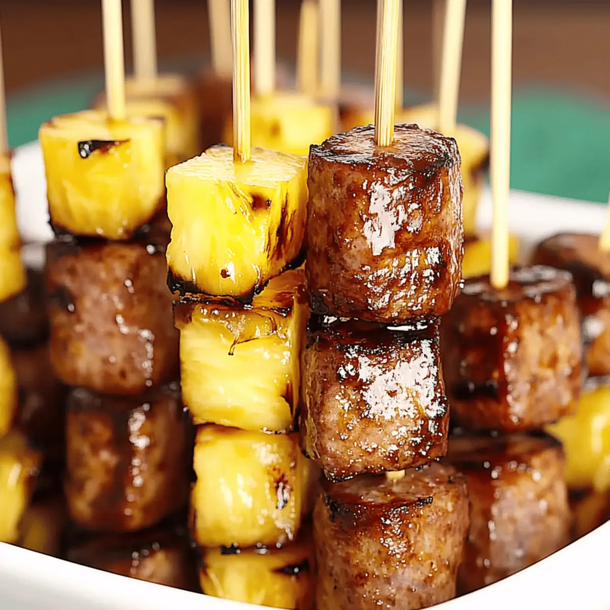 Sausage & Pineapple Appetizer Kabobs