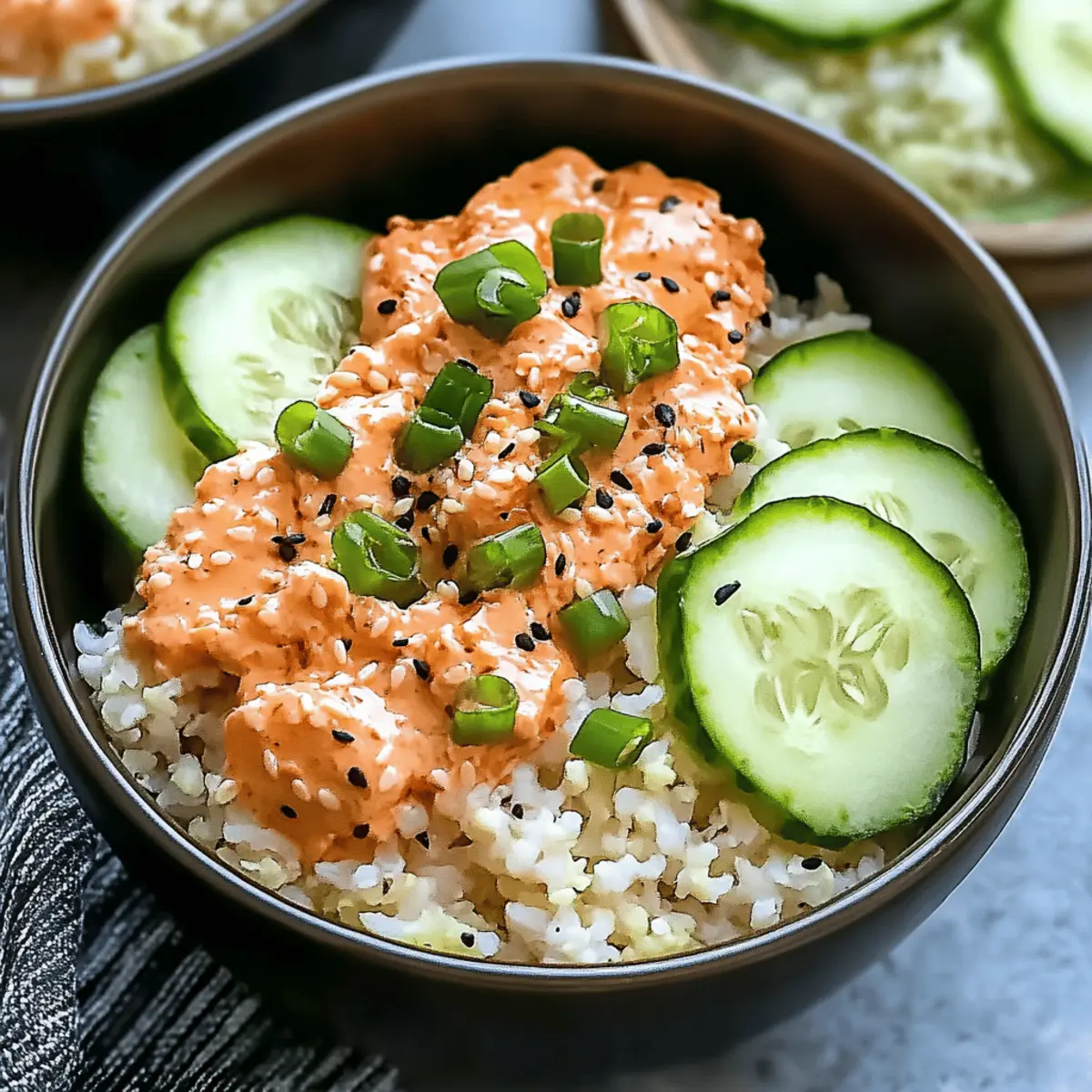 Spicy Tuna Bowls with Cauliflower Rice