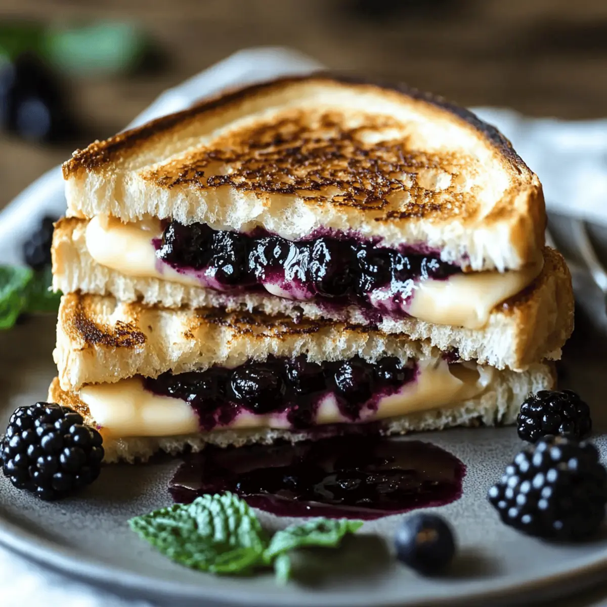 Balsamic Blackberry Grilled Cheese
