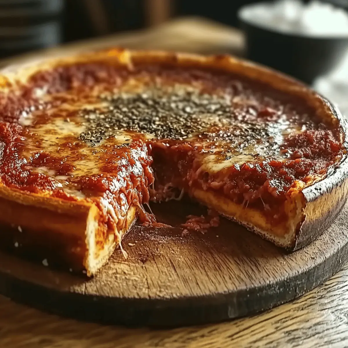 Chicago-Style Deep Dish Pizza