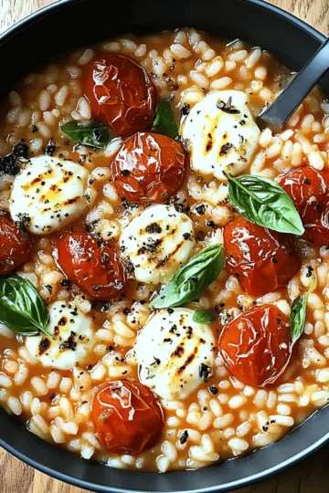 Creamy Tomato Mozzarella Risotto