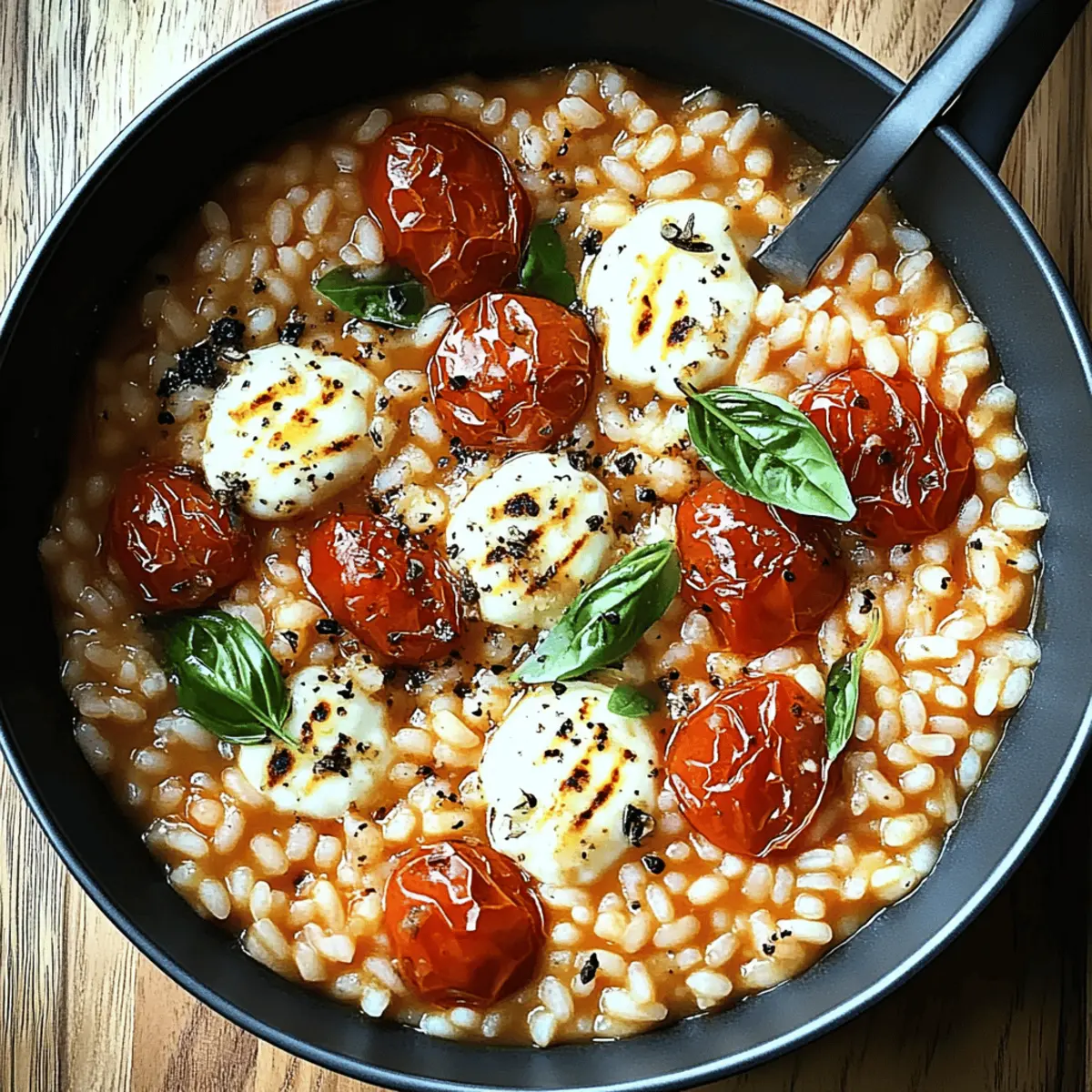 Creamy Tomato Mozzarella Risotto