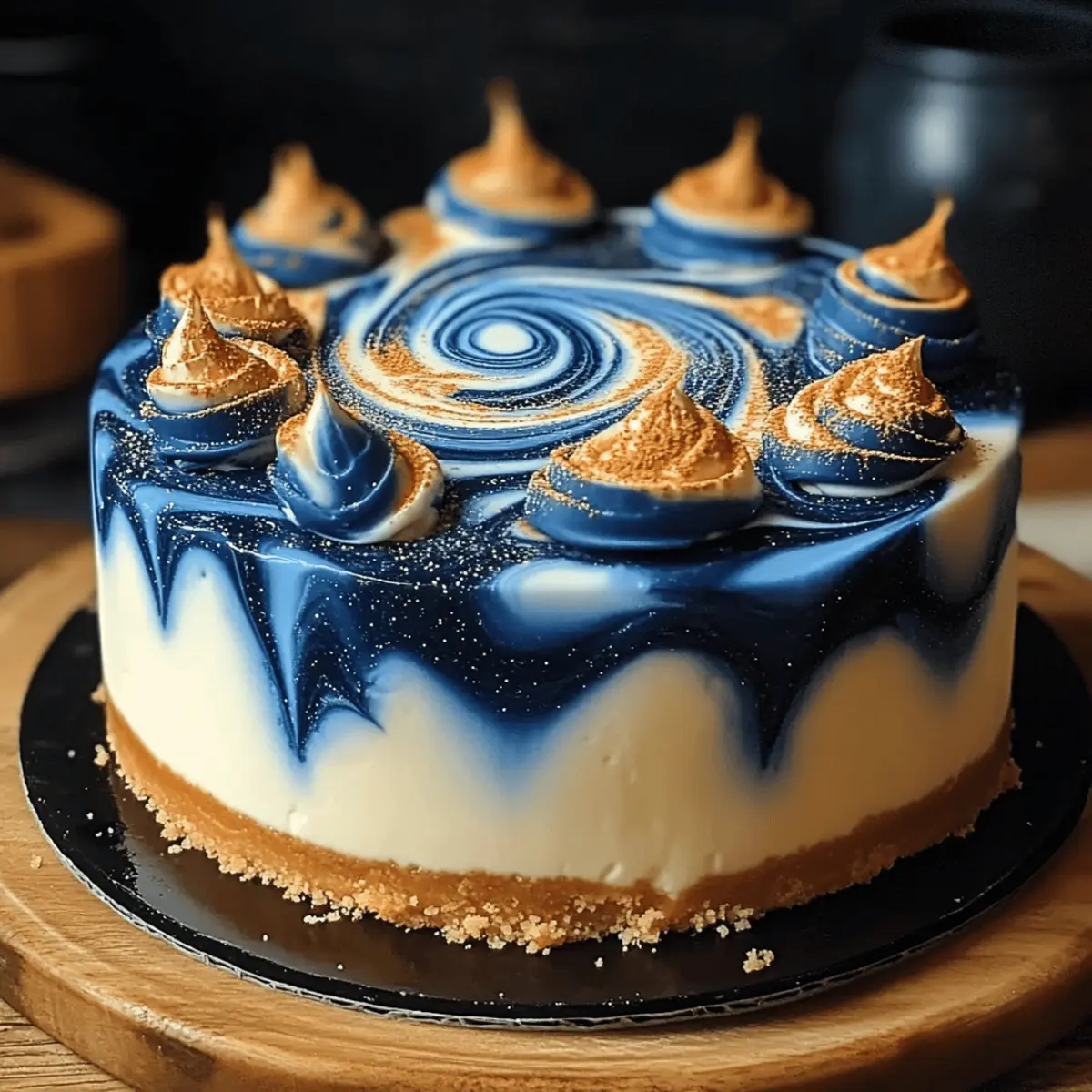Butterbeer Galaxy Swirl Cheesecake