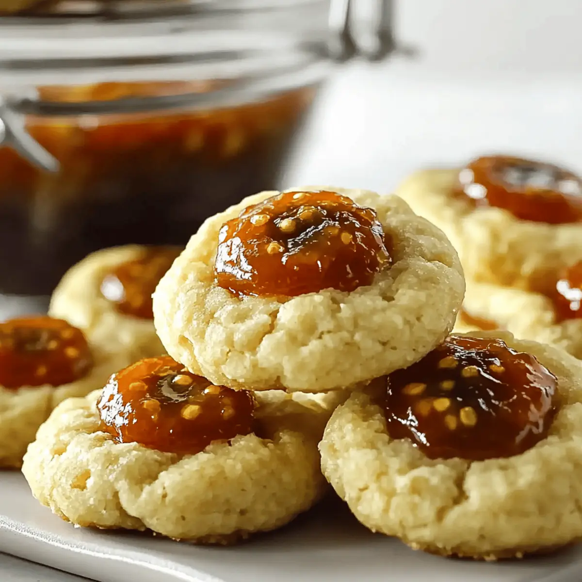 Cheesy Savory Thumbprint Cookies with Bourbon Tomato Jam