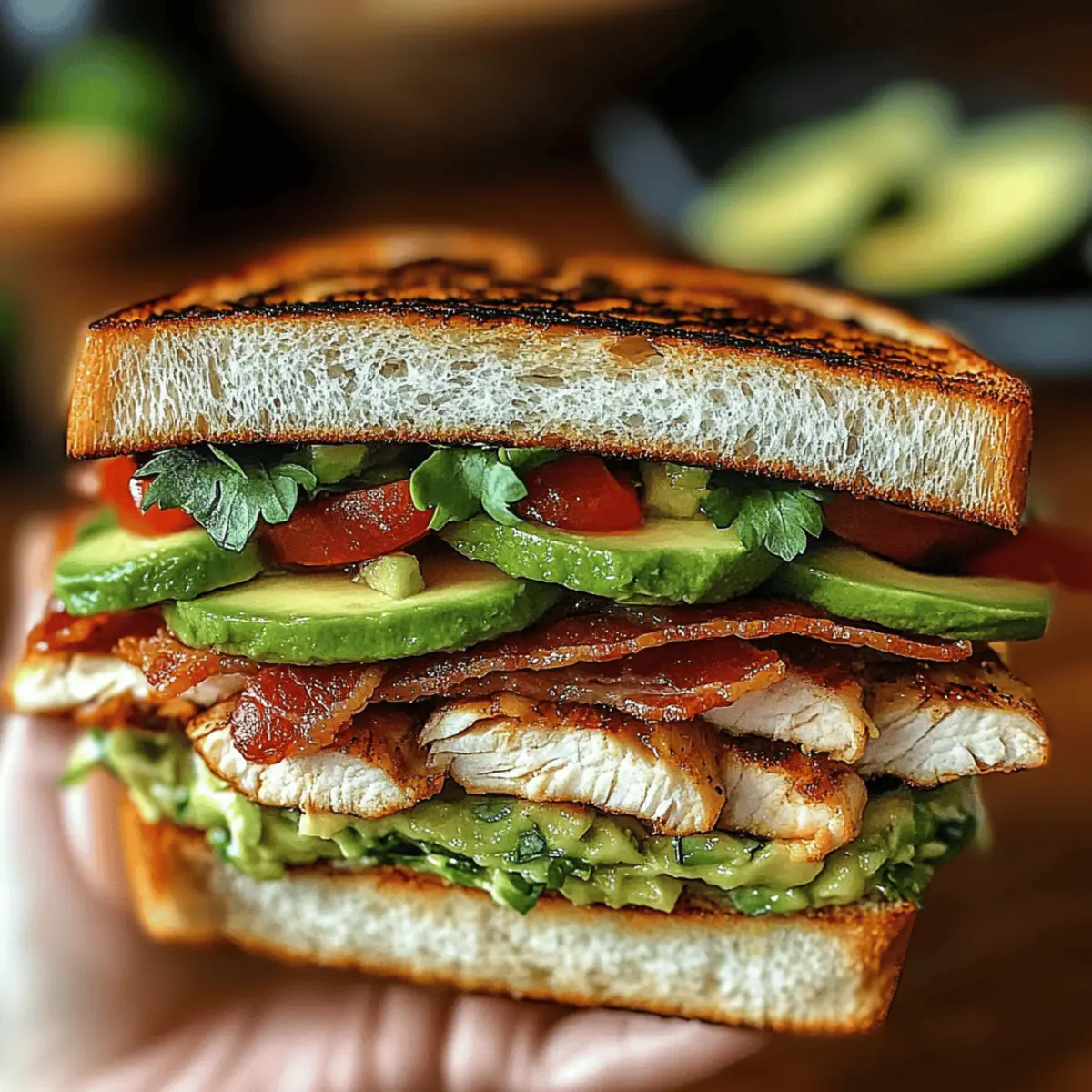 Chicken Bacon Avocado Sandwich