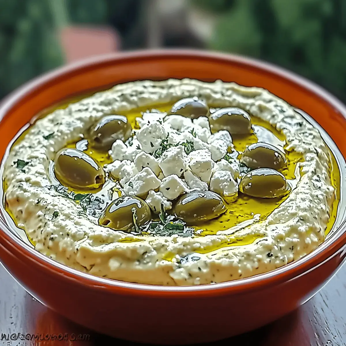 Zesty Green Olive and Feta Cheese Dip