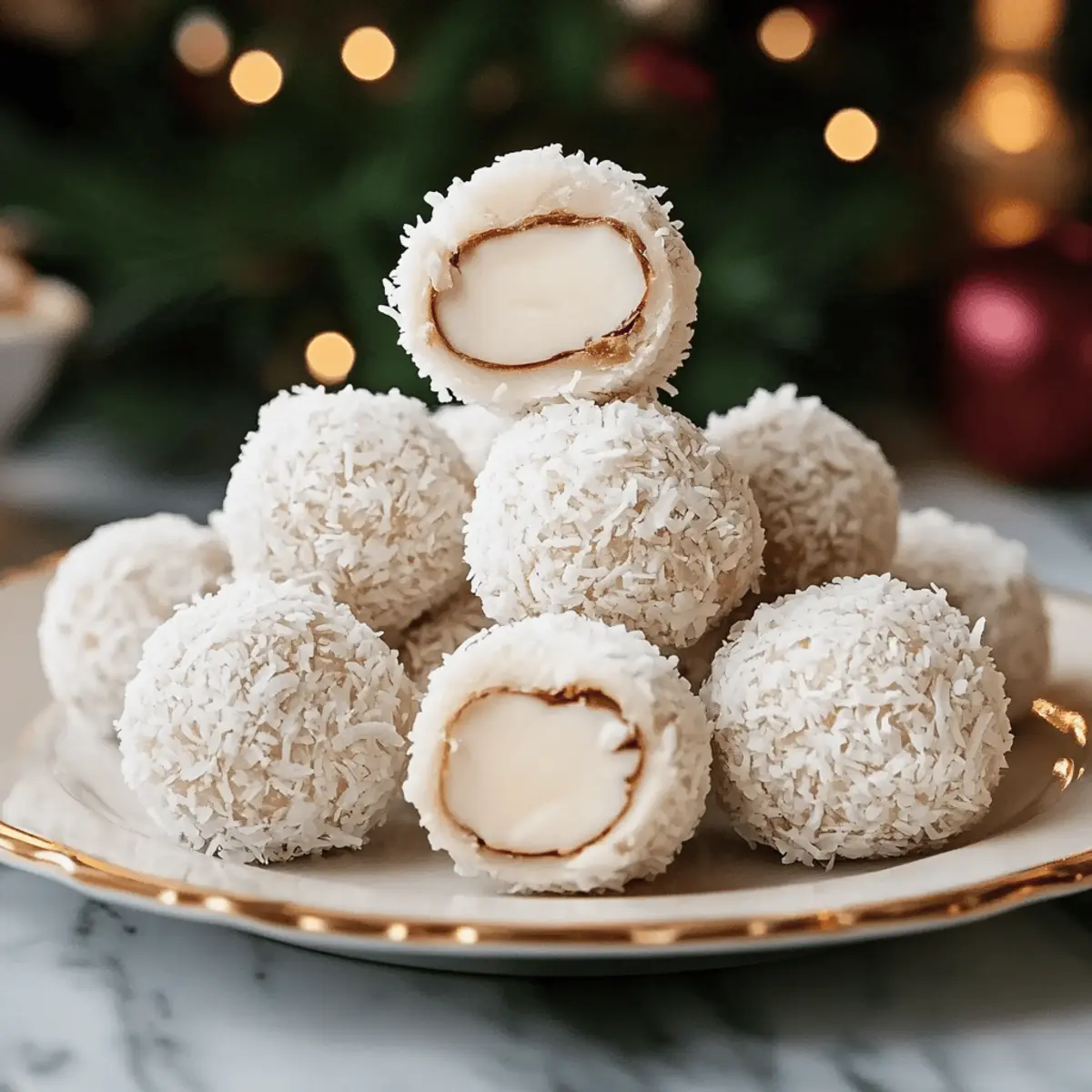 Snowy Coconut Almond Truffles