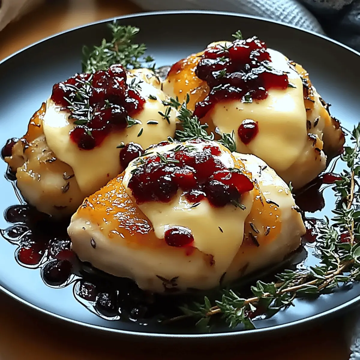 Cranberry Brie Stuffed Chicken