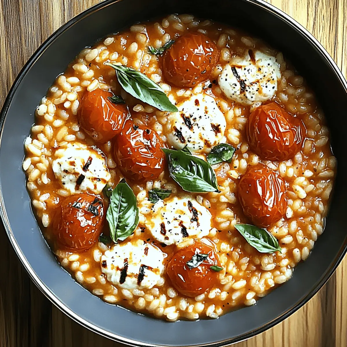 Creamy Tomato Mozzarella Risotto