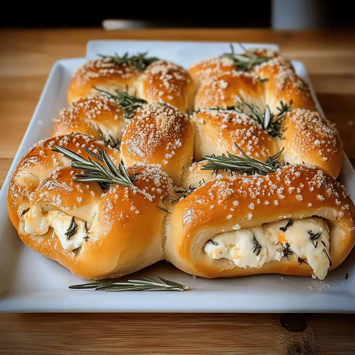 Mozzarella Stuffed Rosemary Parmesan Soft Pretzels
