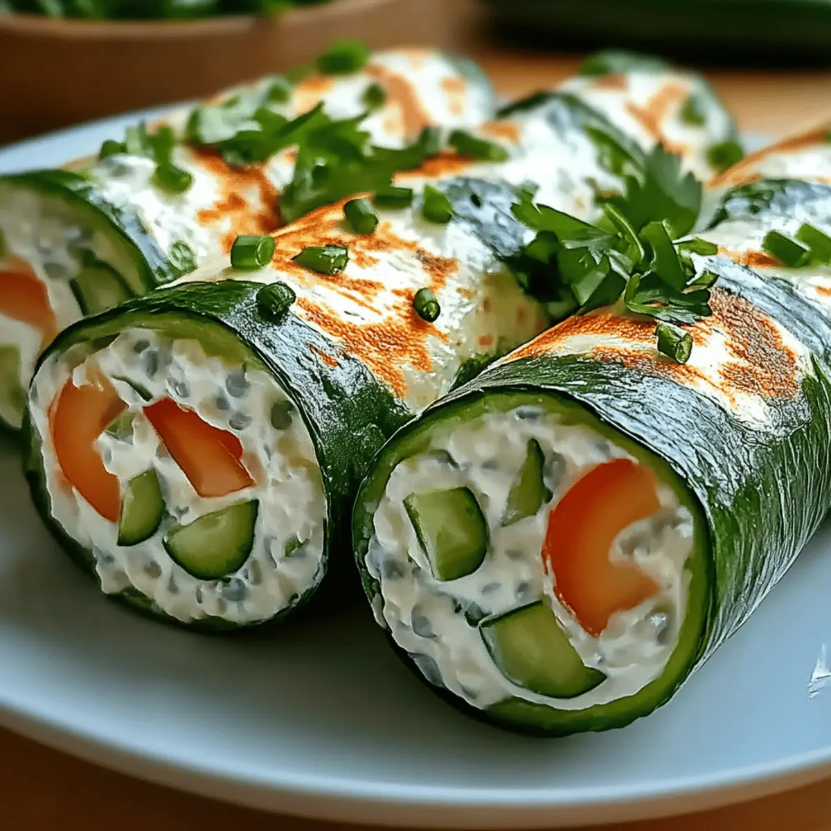 Cucumber Cottage Cheese Wraps