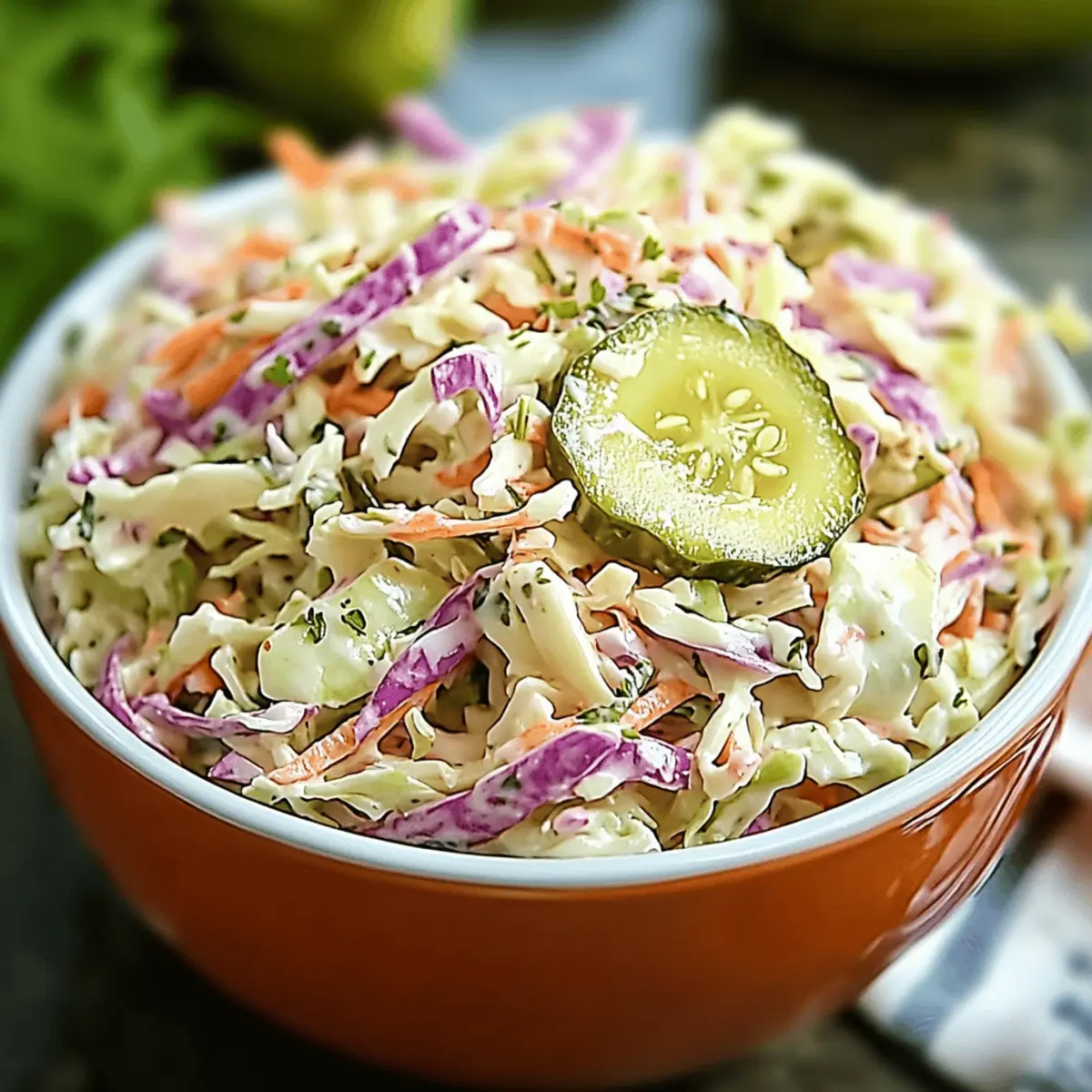 Tangy Dill Pickle Coleslaw
