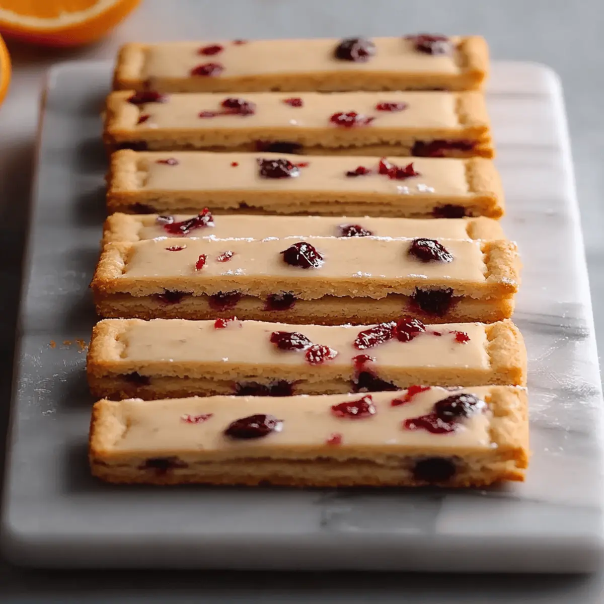 Orange Cranberry Shortbread Cookies