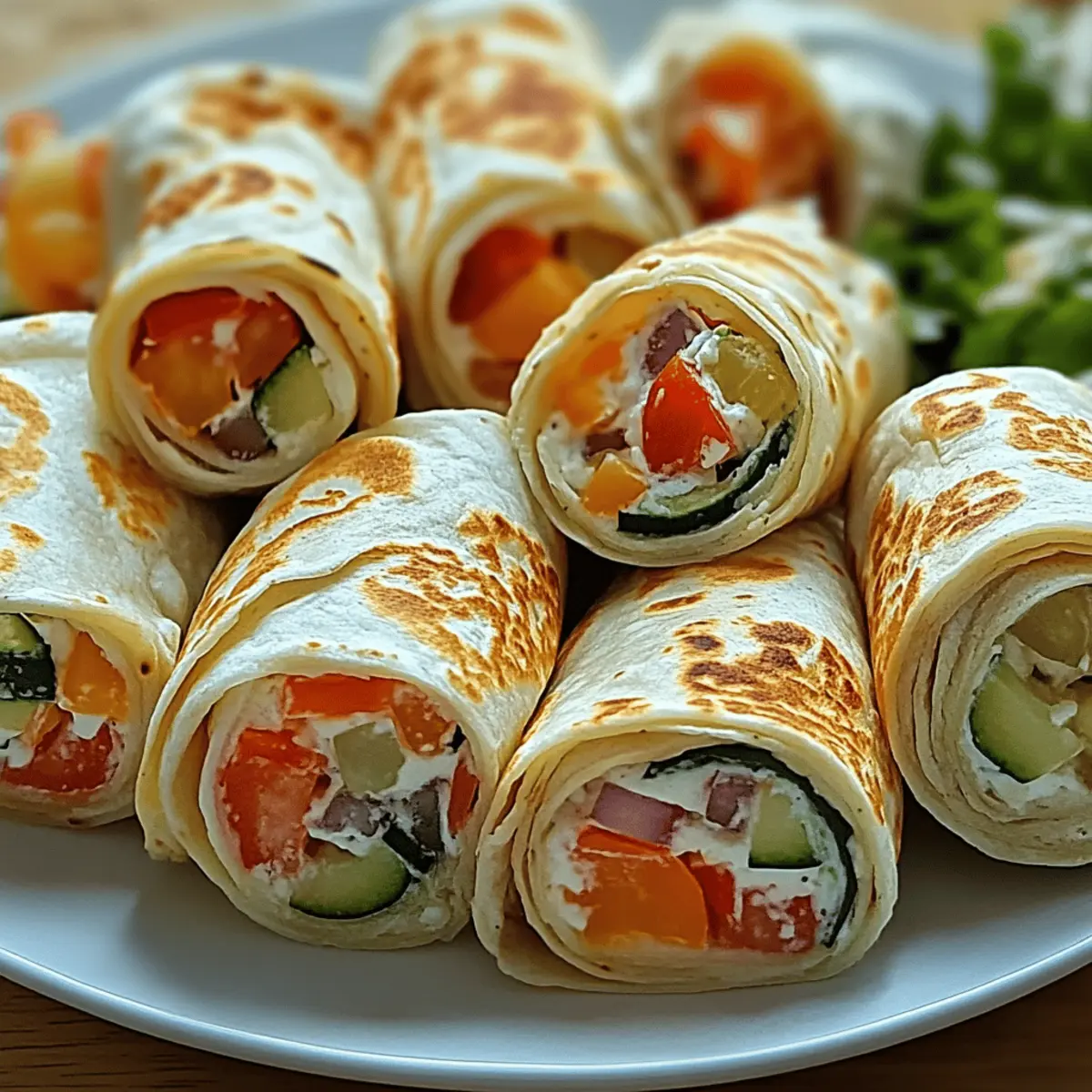 Fresh Vegetable Tortilla Roll Ups